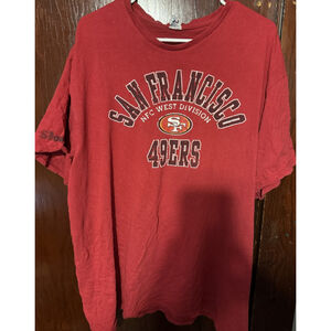 San Francisco 49ers Short Sleeve T-Shirt Men Sz XL Red